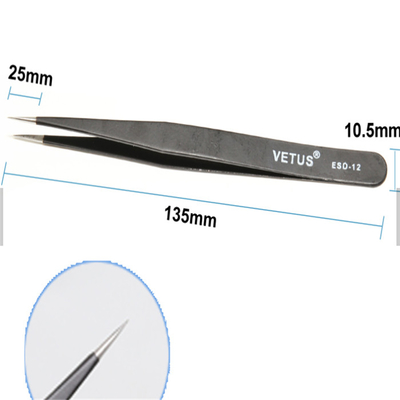 45 βαθμός 302 ανοξείδωτο δειγμένο ESD Tweezer